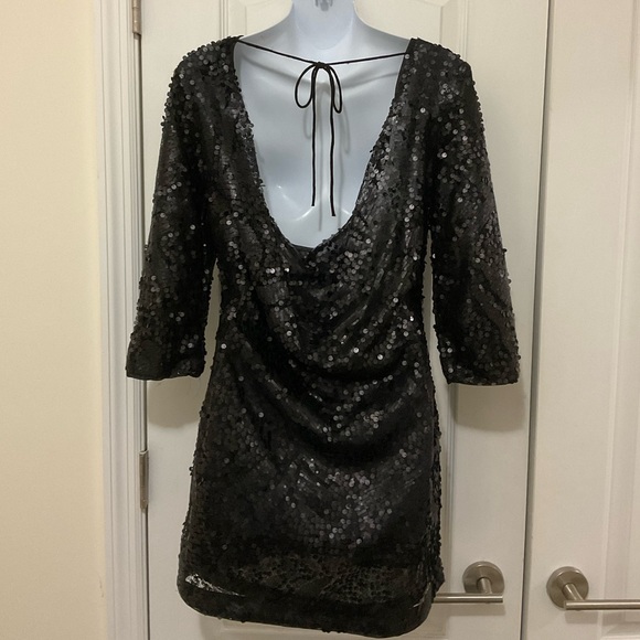 H&M Black Sequin Tunic/Dress - Picture 2 of 12